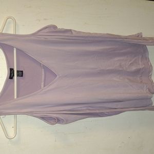 Rue 21 size small purple cold shoulder long sleeve shirt-0566